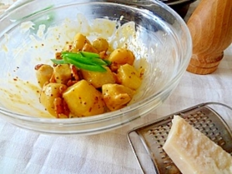 子ども大好き♪ さといもカルボナーラ